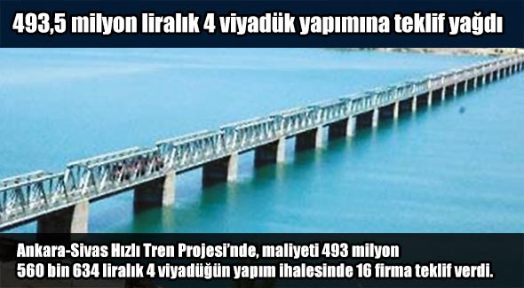 493,5 milyon liralık 4 viyadük yapımına teklif yağdı